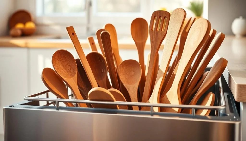 Wooden Utensils in Dishwasher 02