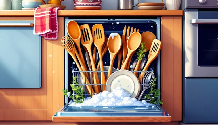 Wooden Utensils in Dishwasher 02